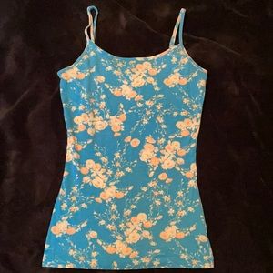 Nollie Blue Floral Tank Top Size XS